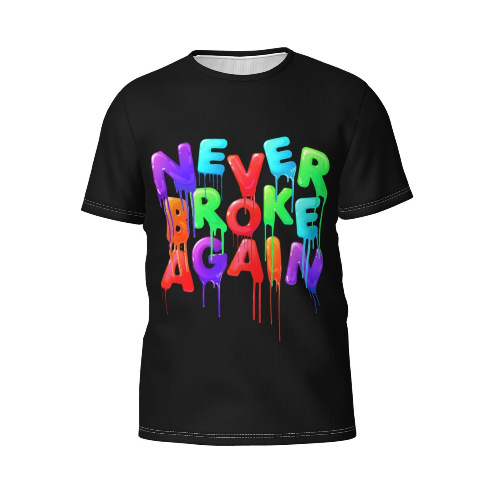 Never Broker Again T Shirt Adult Men Sports Band Funny Cotton Personality Short Sleeve T Shirt