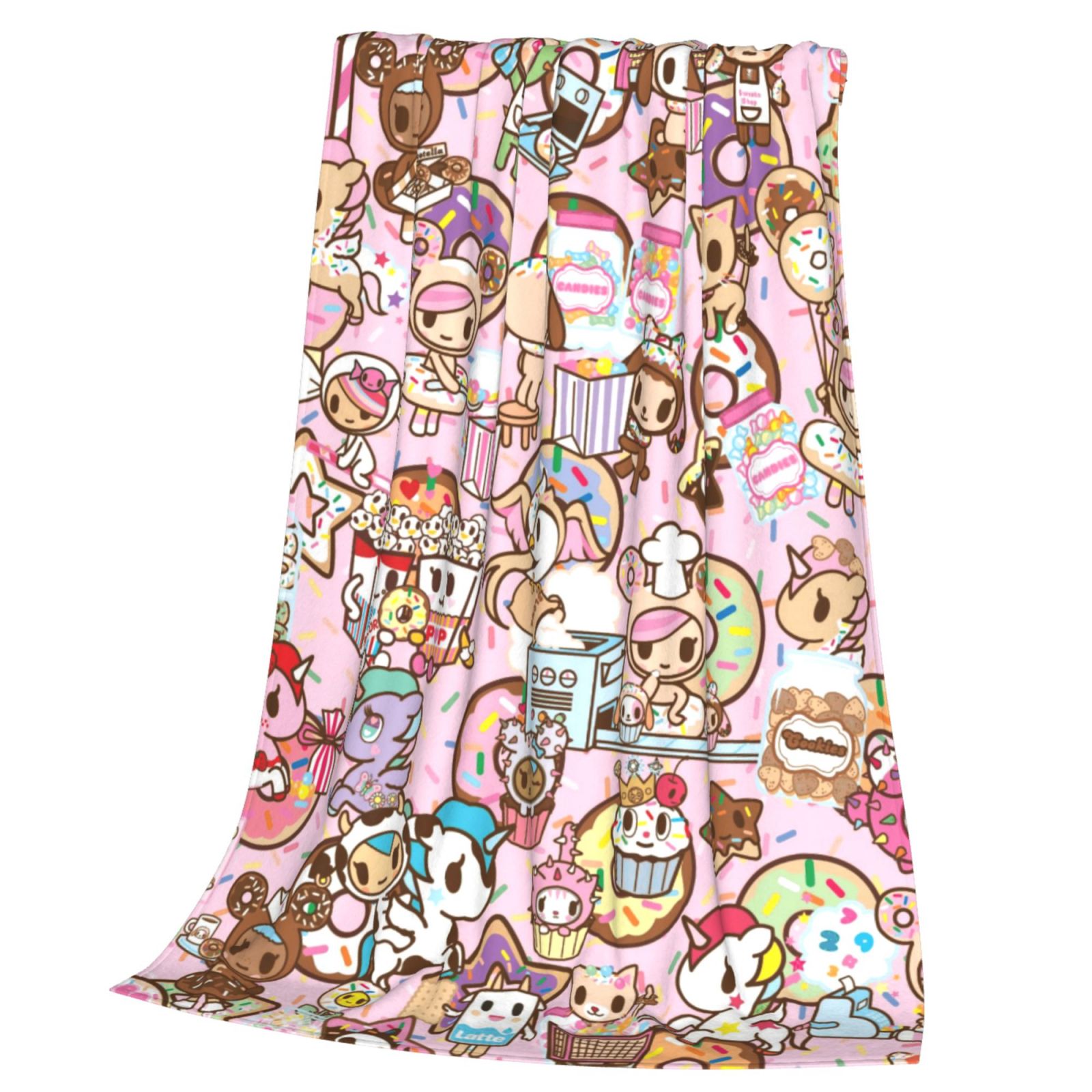 Tokidoki Blanket Ultra Soft Fleece Blanket Stylish Printed Casual Trend Warm Lightweight Blanket