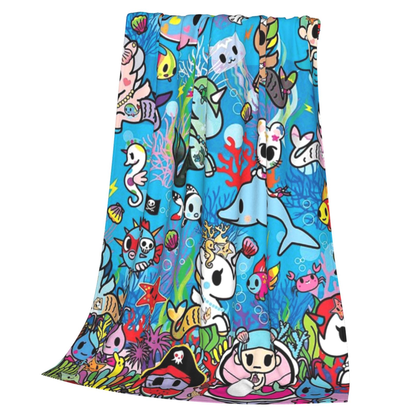 Tokidoki Blanket Ultra Soft Fleece Blanket Stylish Printed Casual Trend Warm Lightweight Blanket