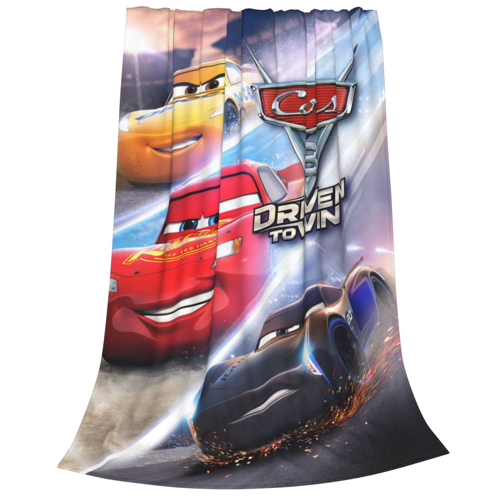 Cartoon Car Blanket Anime Ultra Soft Fleece Blanket Stylish Printed Casual Trend Warm Lightweight Blanket