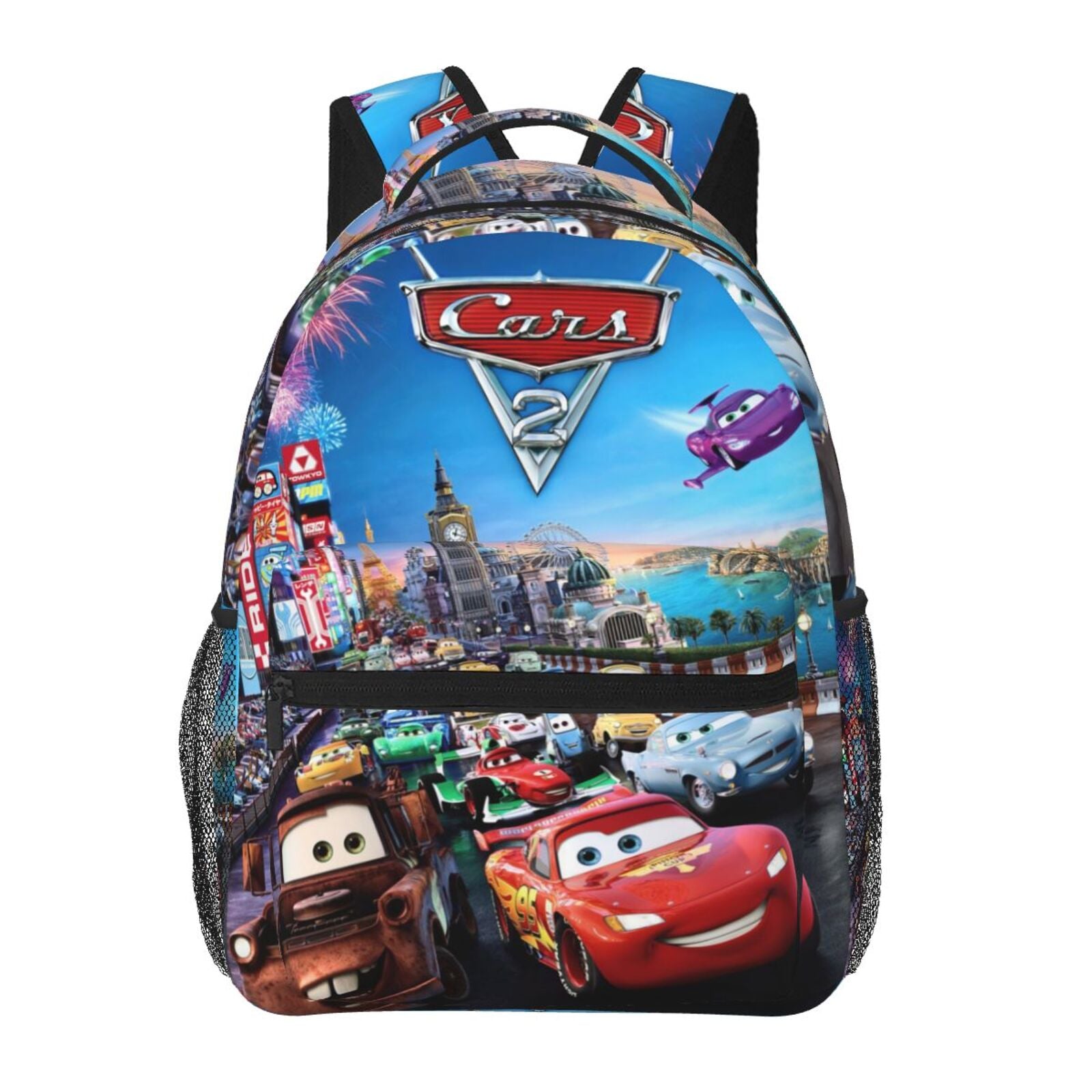 Cartoon Car Backpack Personalized Fashion Casual School Laptop Bag Travel Camping Bookbags