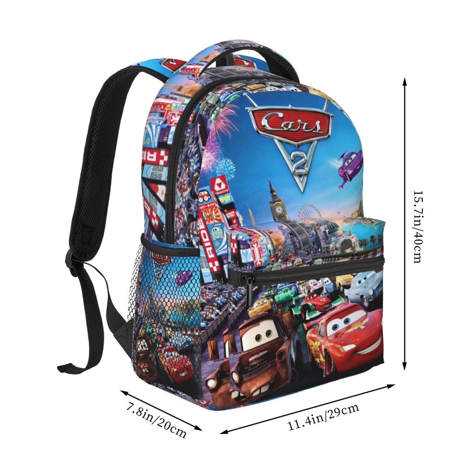 Cartoon Car Backpack Personalized Fashion Casual School Laptop Bag Travel Camping Bookbags