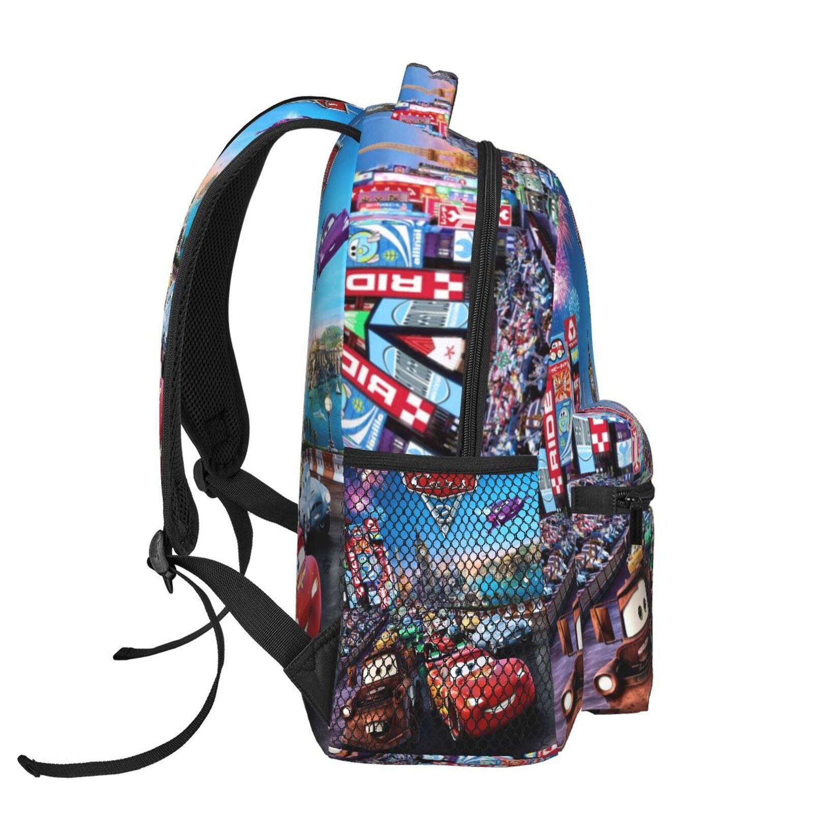 Cartoon Car Backpack Personalized Fashion Casual School Laptop Bag Travel Camping Bookbags