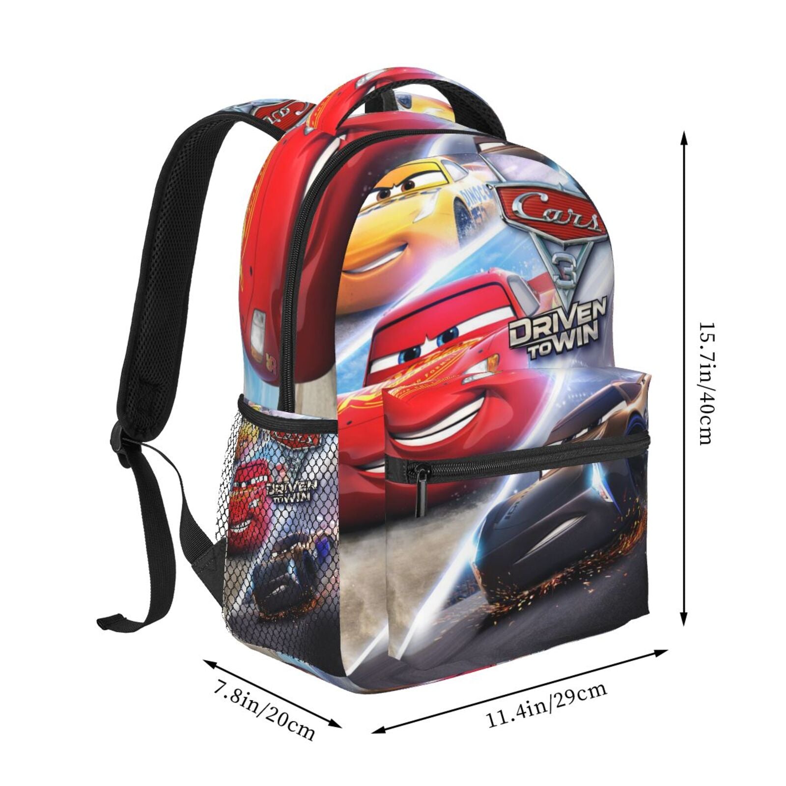 Cartoon Car Backpack Personalized Fashion Casual School Laptop Bag Travel Camping Bookbags