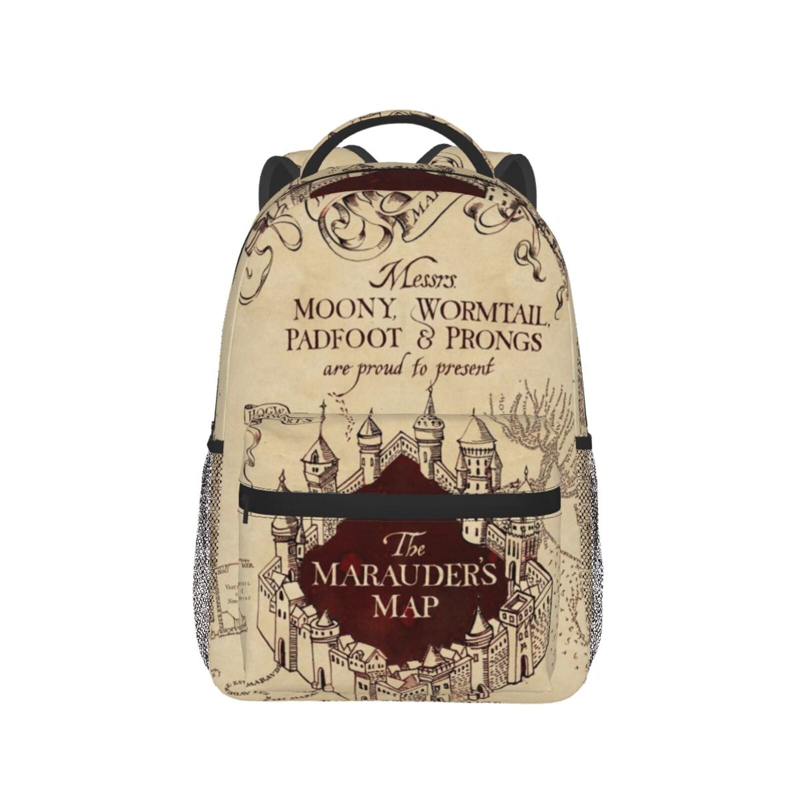Marauder's Map Backpack Personalized Fashion Casual School Laptop Bag Travel Camping Bookbags
