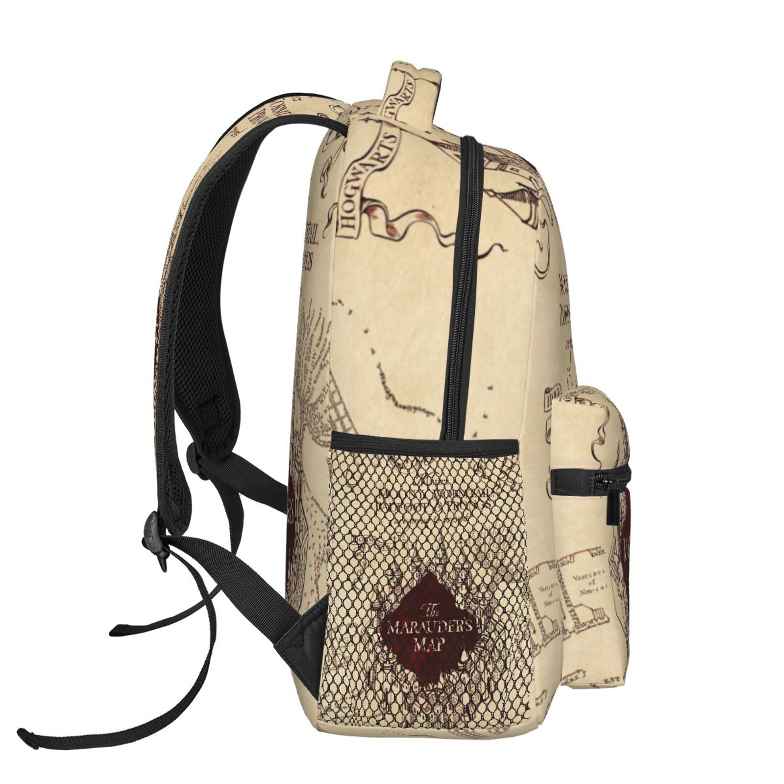 Marauder's Map Backpack Personalized Fashion Casual School Laptop Bag Travel Camping Bookbags
