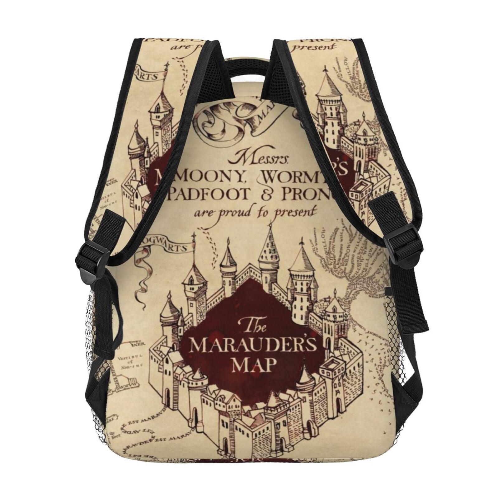 Marauder's Map Backpack Personalized Fashion Casual School Laptop Bag Travel Camping Bookbags