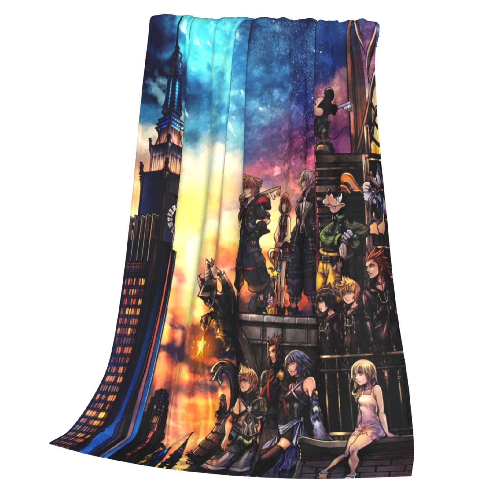 Kingdom Hearts 3 Game Blanket Anime Ultra Soft Fleece Blanket Stylish Printed Casual Trend Warm Lightweight Blanket