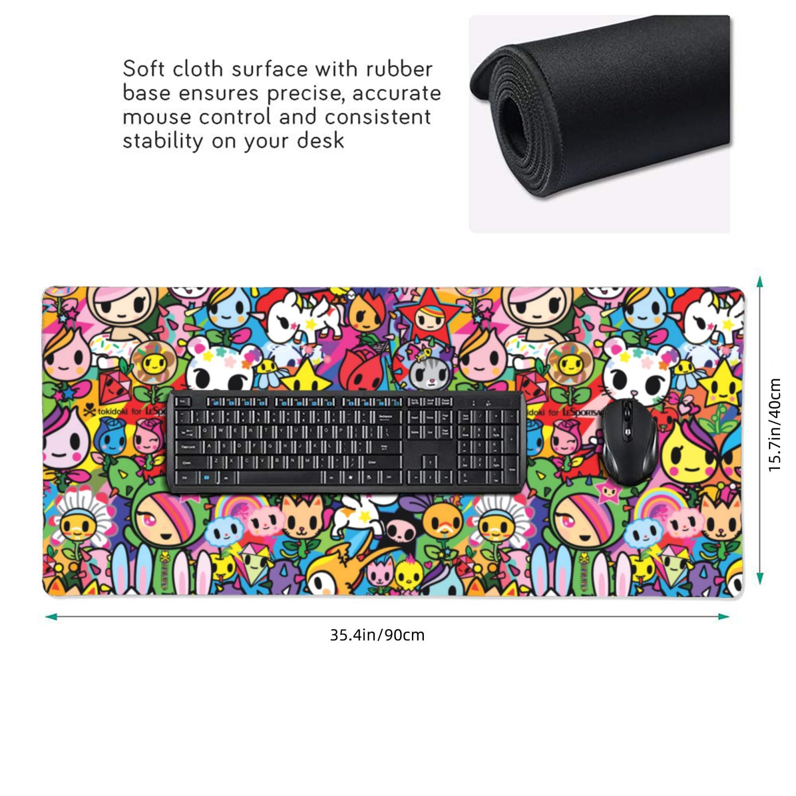 Mouse Pad 16x35.5inch Printed Personalized Fashion Large Gaming Mousepad Non Slip Mouse Mat