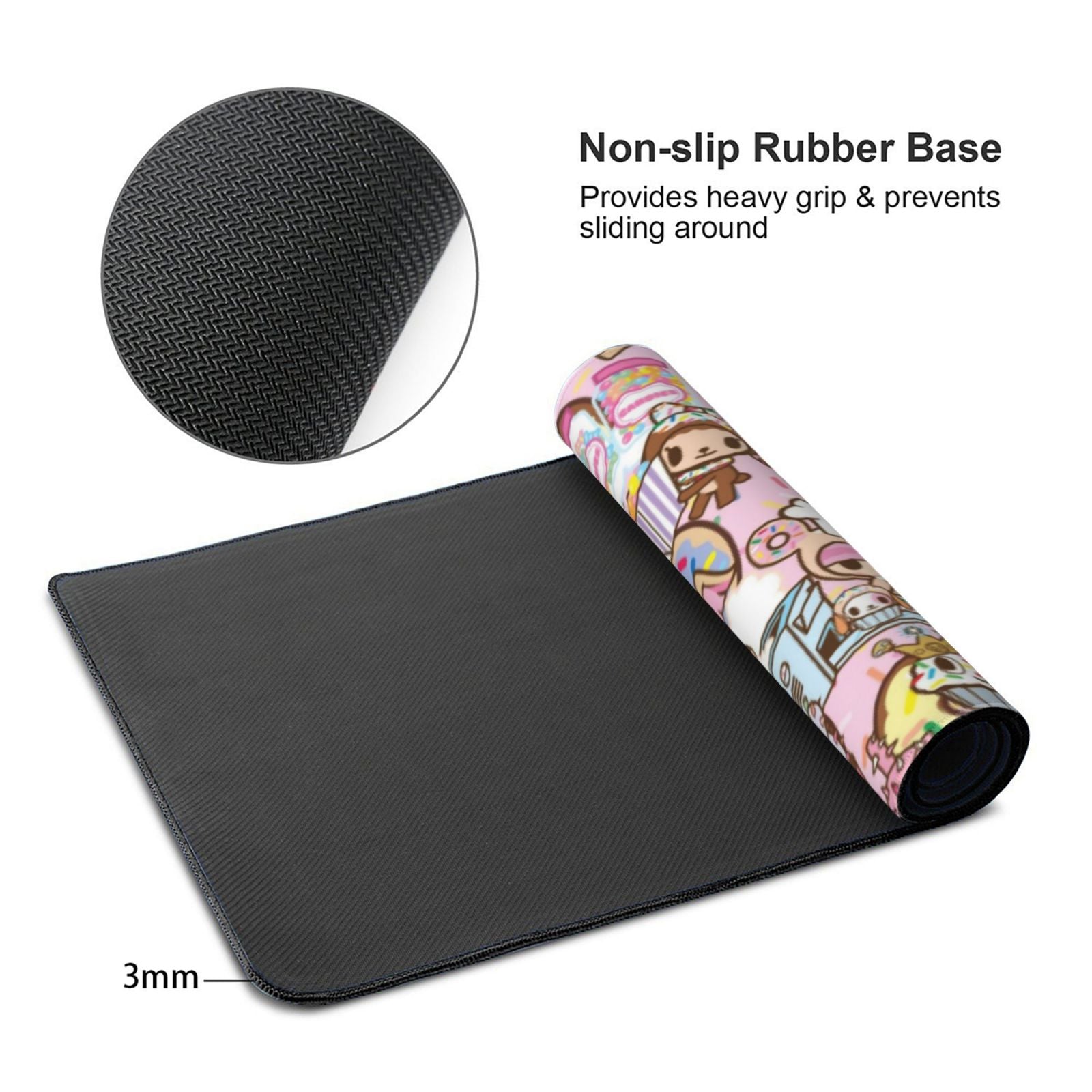 Tokidoki Mouse Pad 16x35.5inch Printed Personalized Fashion Large Gaming Mousepad Non Slip Mouse Mat