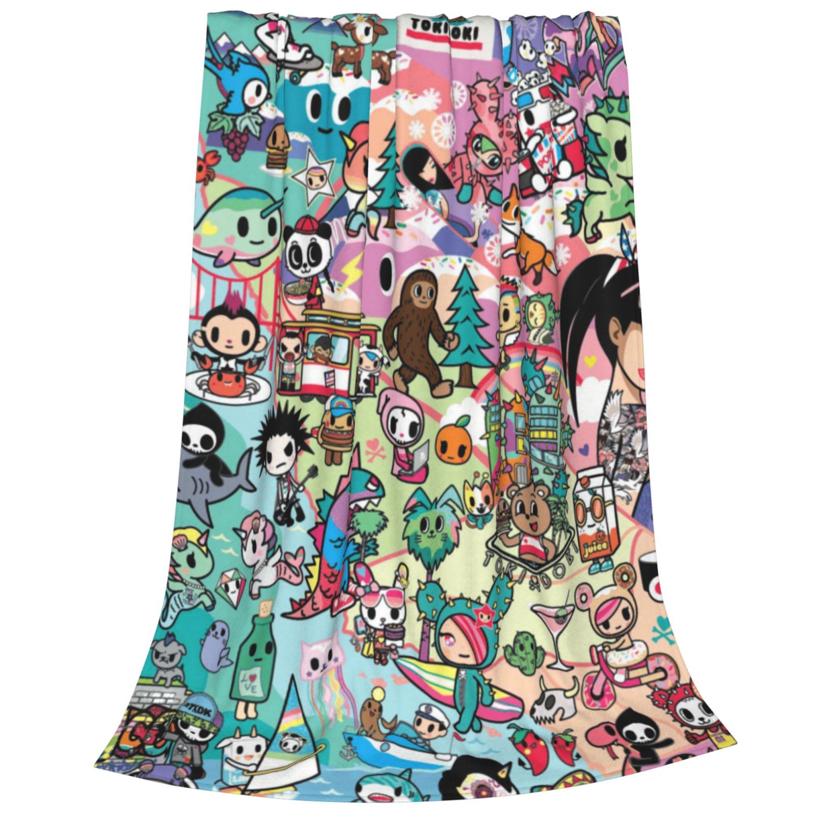 Tokidoki Blanket Anime Ultra Soft Fleece Blanket Stylish Printed Casual Trend Warm Lightweight Blanket