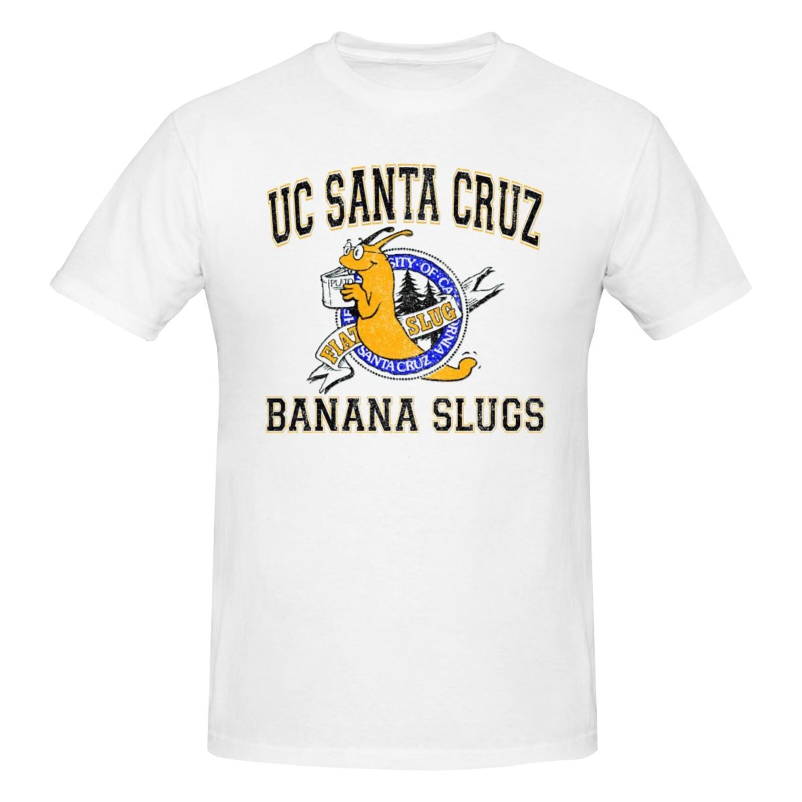 Uc Santa Cruz-Banana Slugs T-Shirt Adult Men Sports Team Funny Cotton Personality Short Sleeve T Shirt