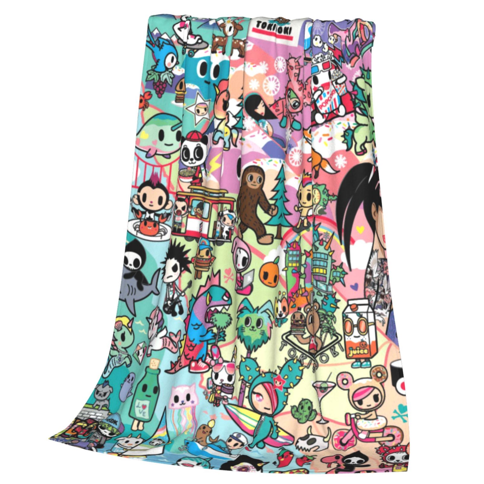 Tokidoki Blanket Anime Ultra Soft Fleece Blanket Stylish Printed Casual Trend Warm Lightweight Blanket