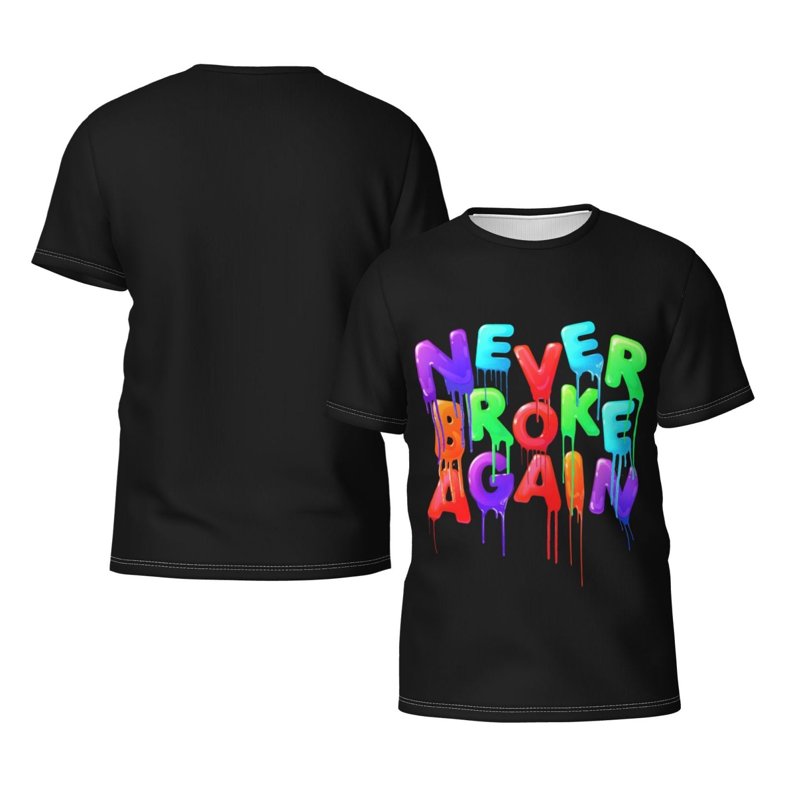 Never Broker Again T Shirt Adult Men Sports Band Funny Cotton Personality Short Sleeve T Shirt