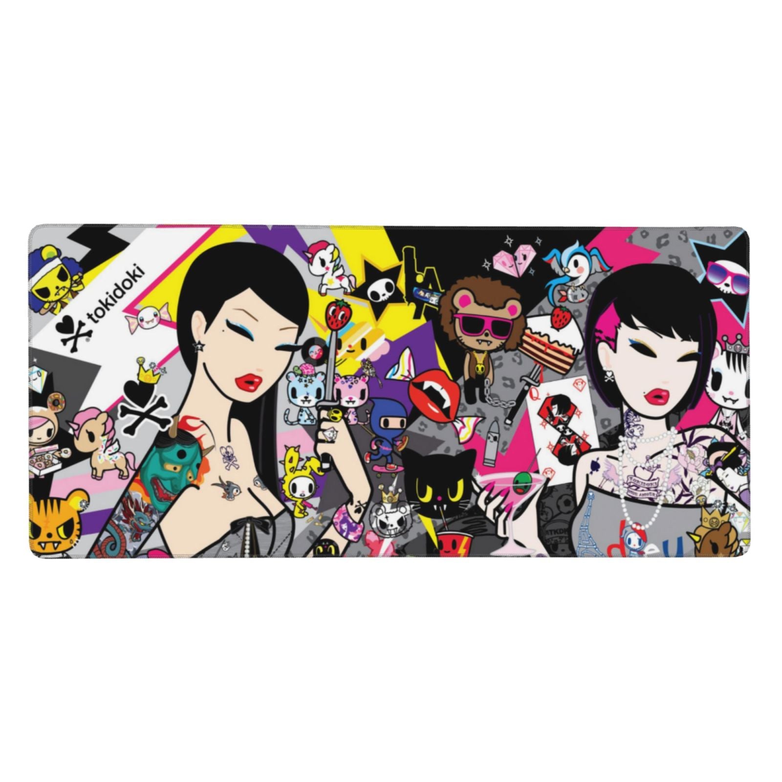 Tokidoki Mouse Pad 16x35.5inch Printed Personalized Fashion Large Gaming Mousepad Non Slip Mouse Mat