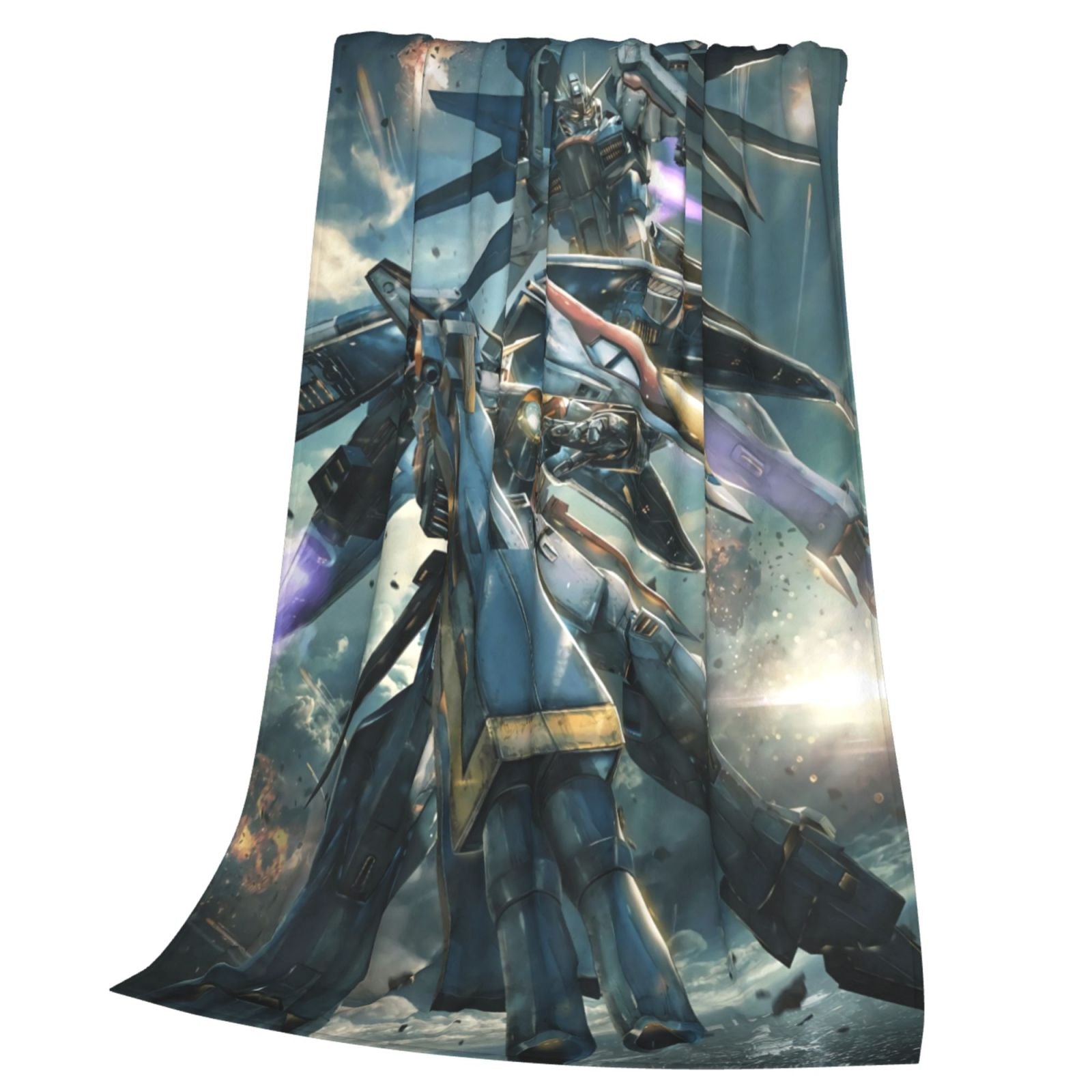 Gundam Blanket Anime Ultra Soft Fleece Blanket Stylish Printed Casual Trend Warm Lightweight Blanket
