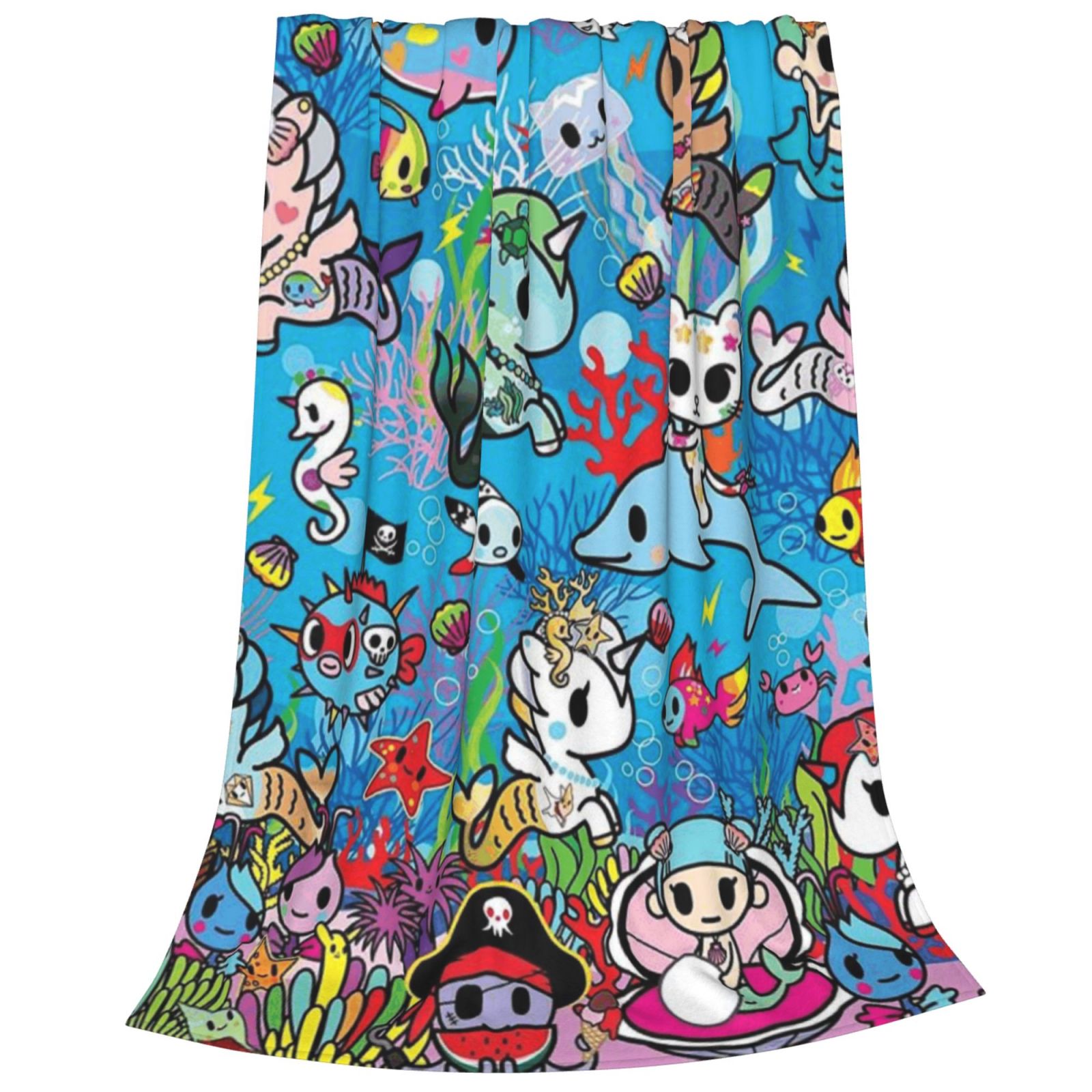 Tokidoki Blanket Ultra Soft Fleece Blanket Stylish Printed Casual Trend Warm Lightweight Blanket