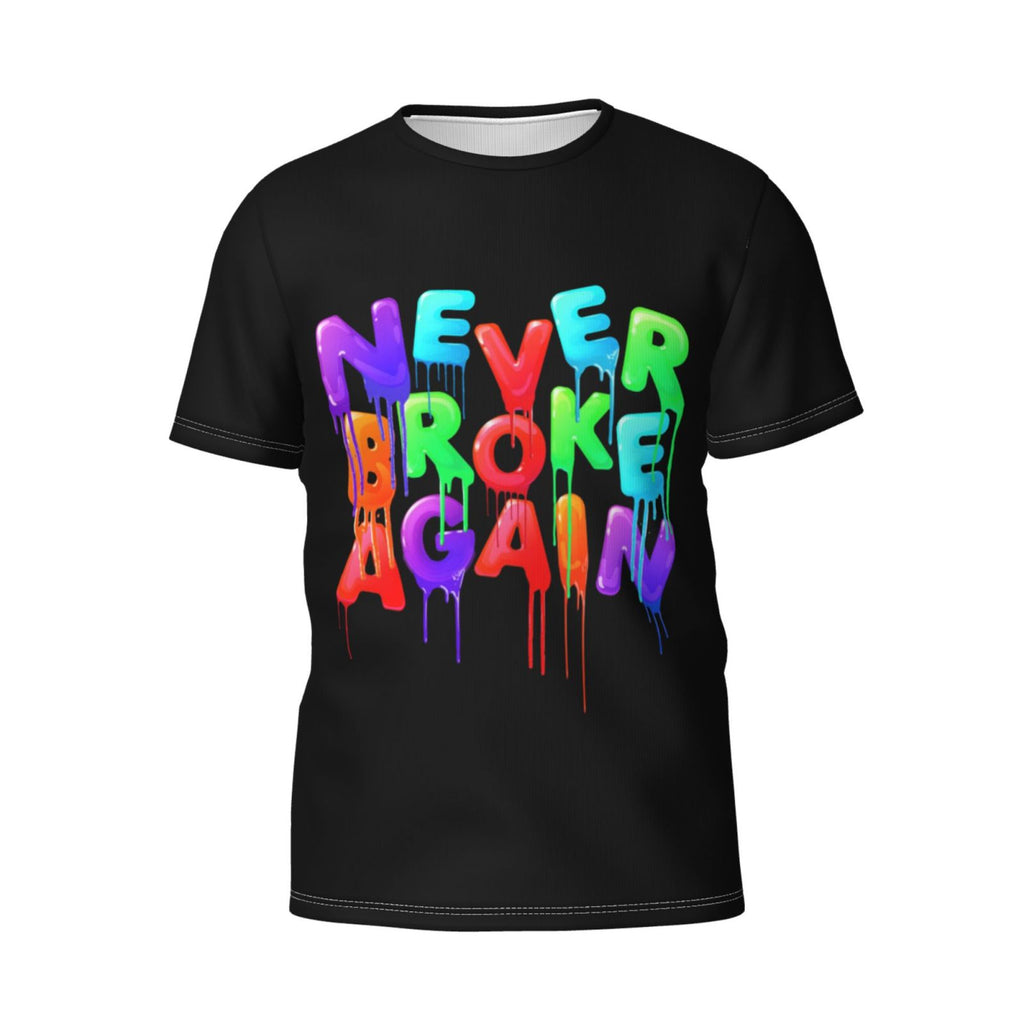 Never Broker Again T Shirt Adult Men Sports Band Funny Cotton Personality Short Sleeve T Shirt