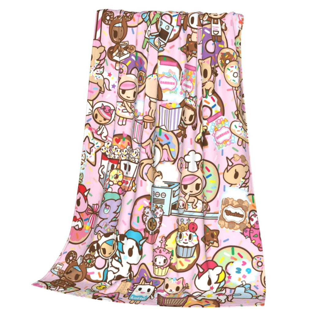 Tokidoki Blanket Ultra Soft Fleece Blanket Stylish Printed Casual Trend Warm Lightweight Blanket