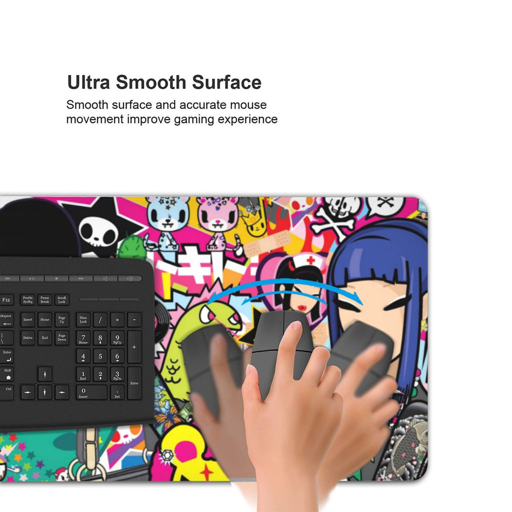 Tokidoki Mouse Pad 16x35.5inch Printed Personalized Fashion Large Gaming Mousepad Non Slip Mouse Mat