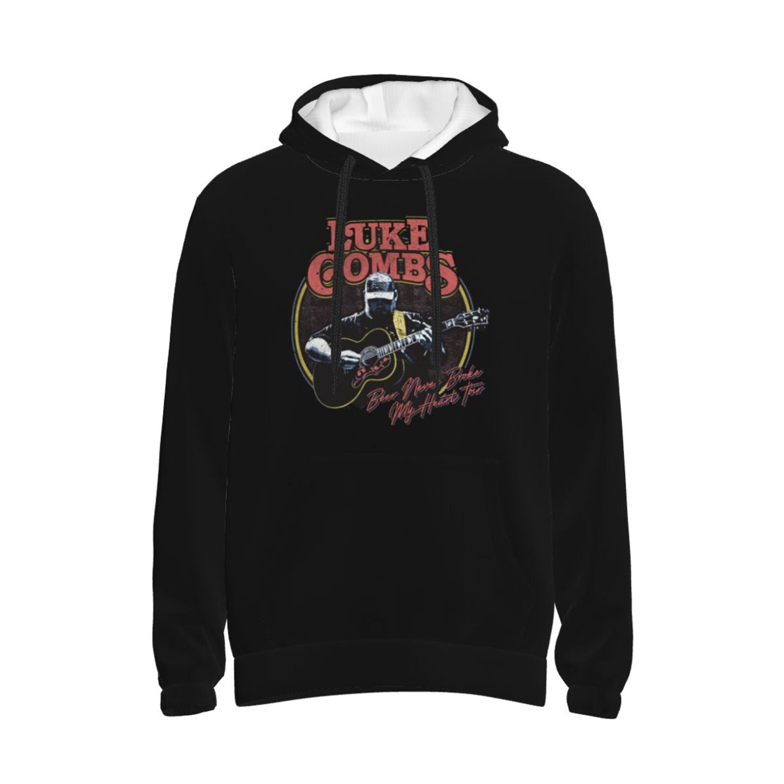 Luke Combs Hoodie Long Sleeve Pullover Casual Sweatshirt Hooded Novelty Black Large