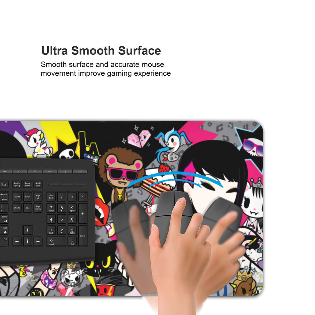 Tokidoki Mouse Pad 16x35.5inch Printed Personalized Fashion Large Gaming Mousepad Non Slip Mouse Mat