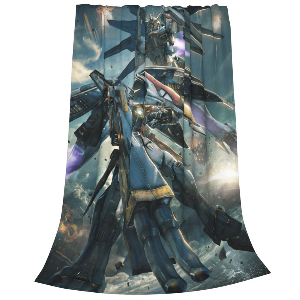 Gundam Blanket Anime Ultra Soft Fleece Blanket Stylish Printed Casual Trend Warm Lightweight Blanket