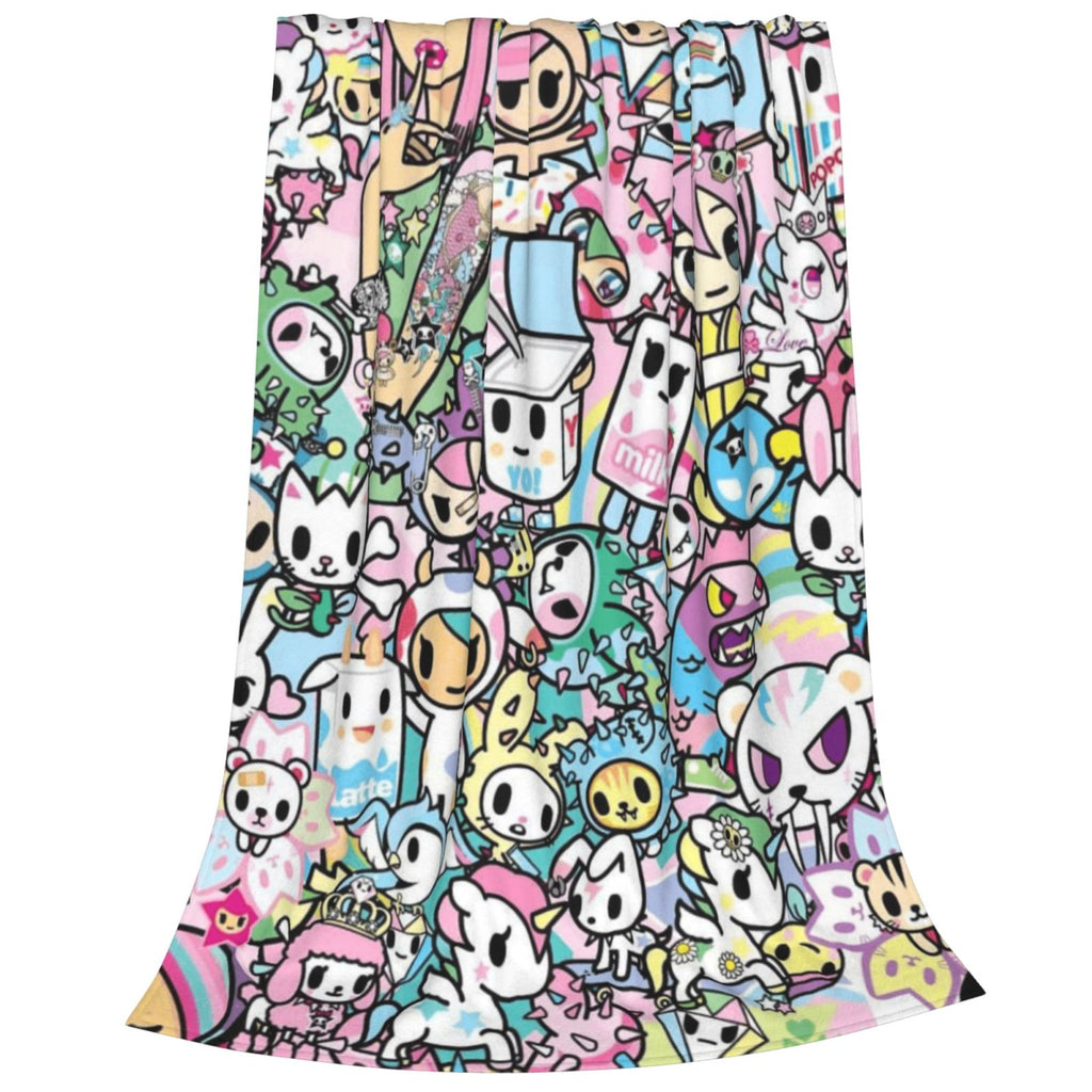 Tokidoki Blanket Ultra Soft Fleece Blanket Stylish Printed Casual Trend Warm Lightweight Blanket