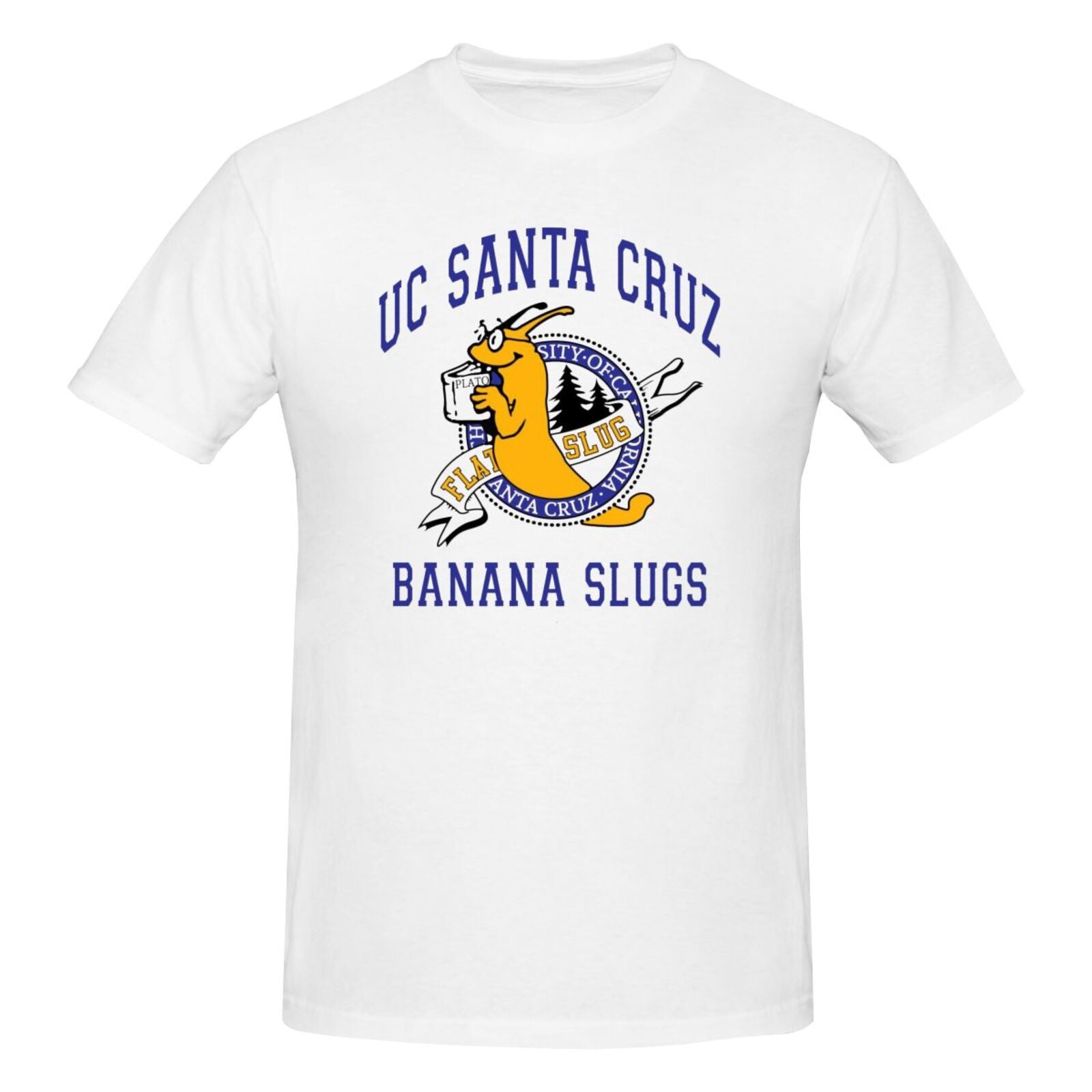 Uc Santa Cruz-Banana Slugs T-Shirt Adult Men Sports Team Funny Cotton Personality Short Sleeve T Shirt